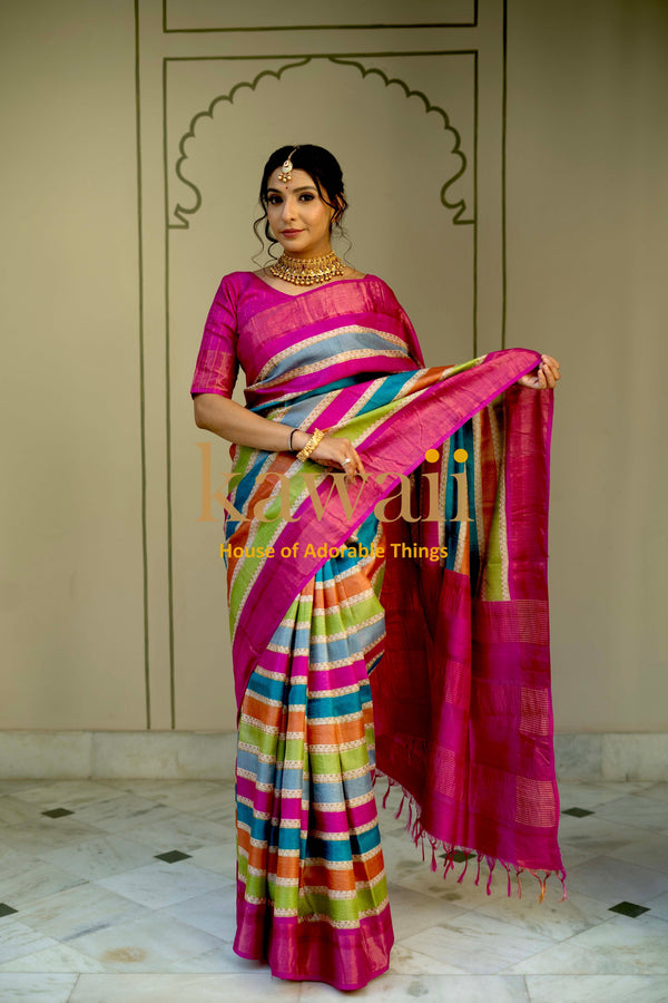 Vaisakha-Tussar-Silk-Saree-The-Indian-Motif