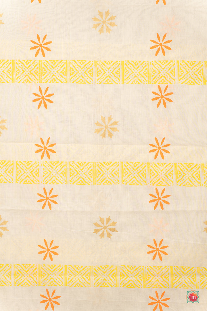 White-Kasavu-Floral-Motif-Zari-Border-Jugalbandhi-Saree-Parijatam-1-The-Indian-Motif