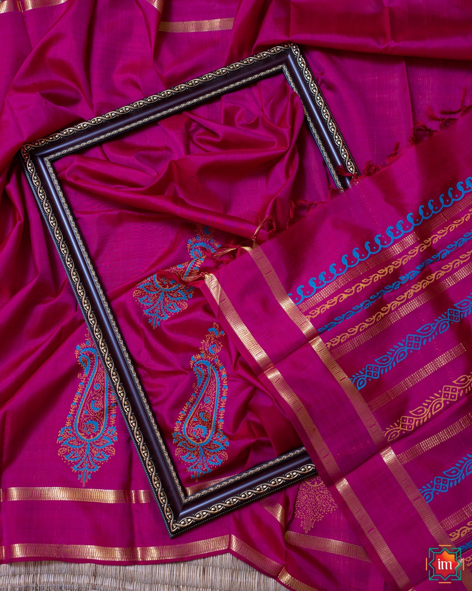 Uppada sarees | latest traditional kaddy border uppada pattu saree online  from weavers | TPUH00280