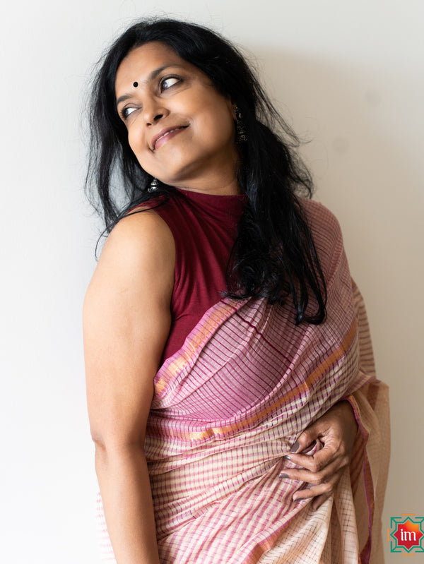 Mangalgiri Cotton Missing Love Saree