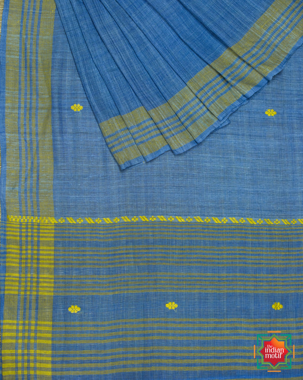 Handwoven Eri Silk Saree Ambar