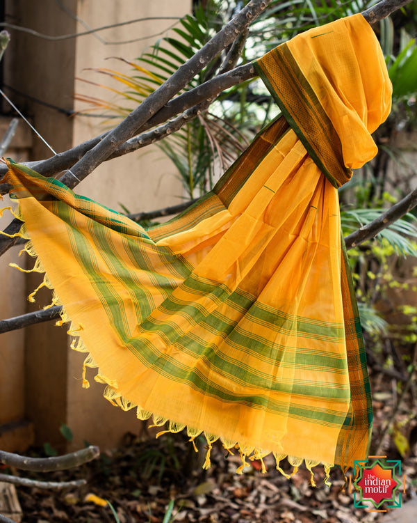 Kanchi Cotton Dupatta Manjal