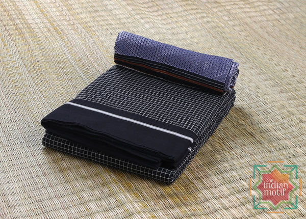 Patteda Anchu Black Saree