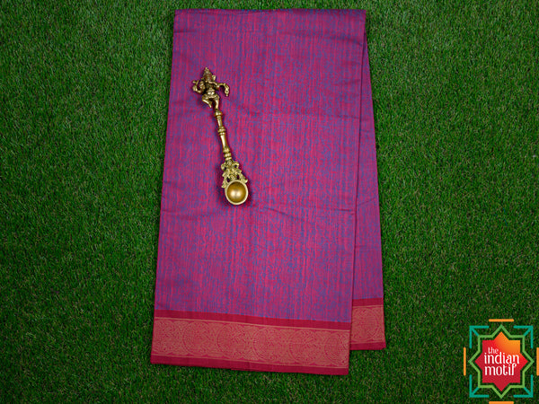 VA_Vanasingaram Cotton Magenta Pink Saree