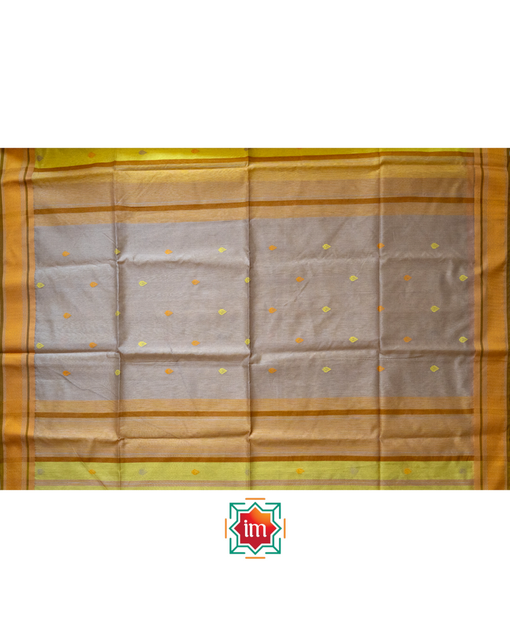 Handwoven Maheshwari Silk Cotton Saree Inner Light-4-The Indian Motif