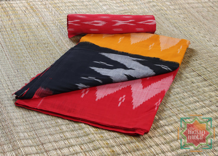 Pochampally Ikkat Mubbagam Magic Saree-The Indian Motif